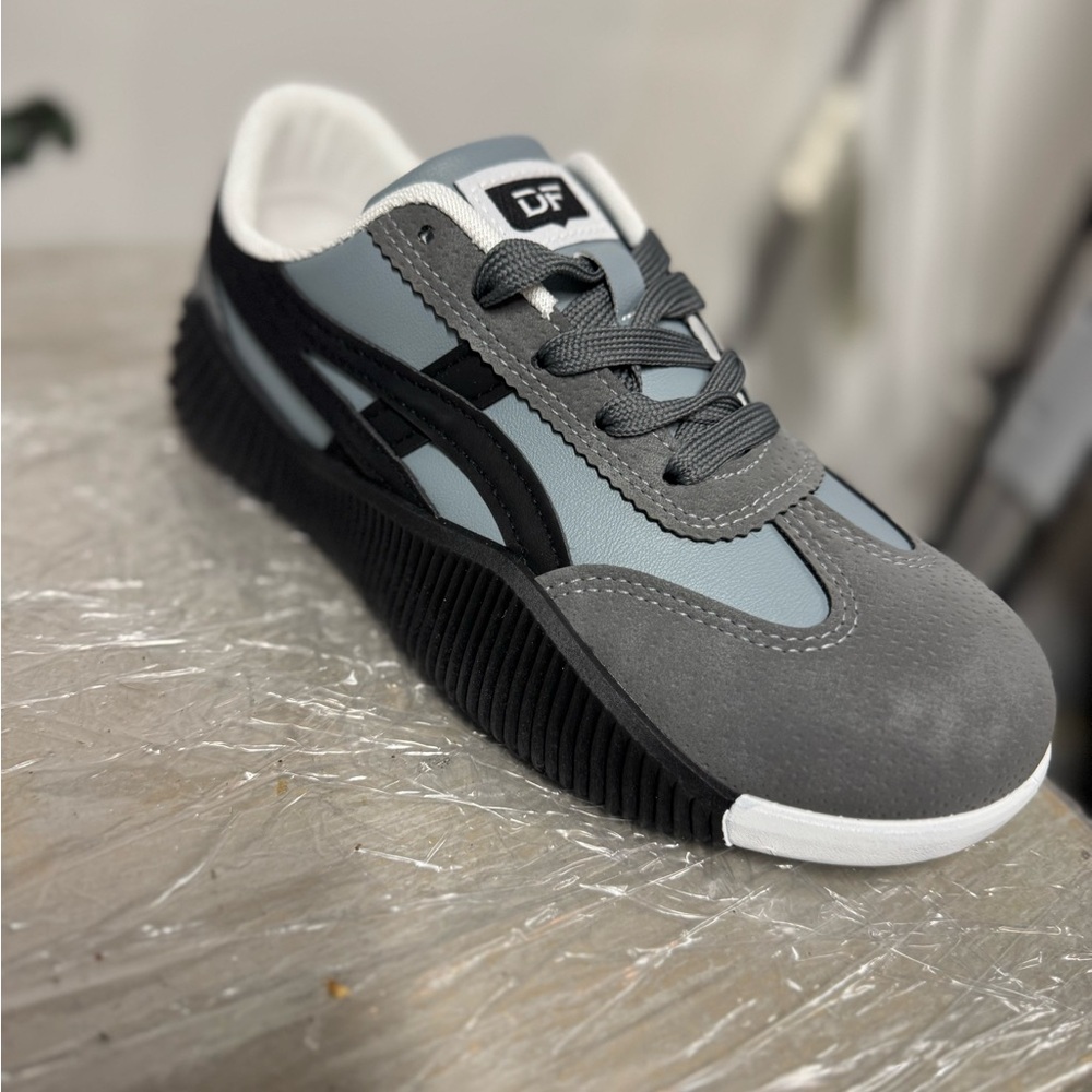 Women's Gray and Black Sneakers
